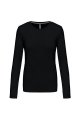 Dames T-shirt lange mouw Kariban K383 BLACK